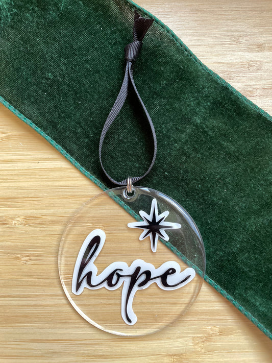 Acrylic 'Hope' Ornament