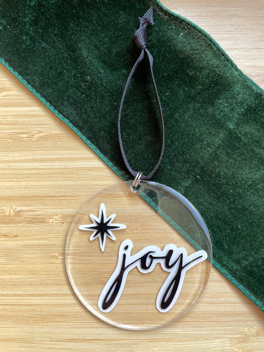 Acrylic 'Joy' Ornament