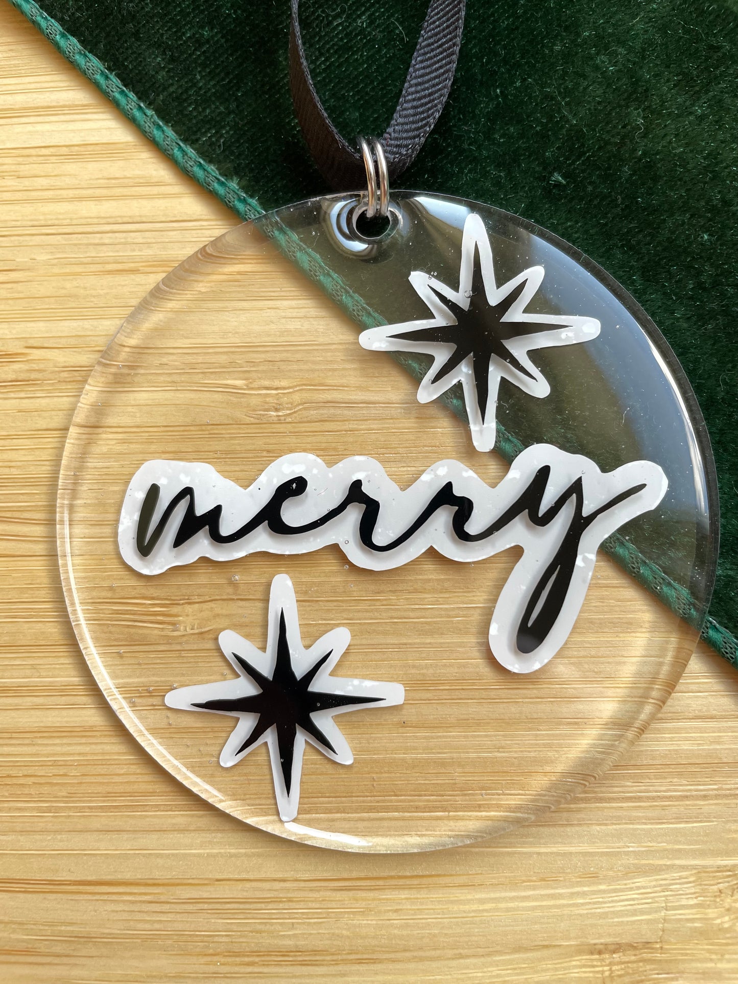 Acrylic 'Merry' Ornament