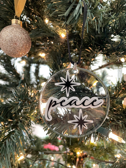 Acrylic 'Peace' Ornament