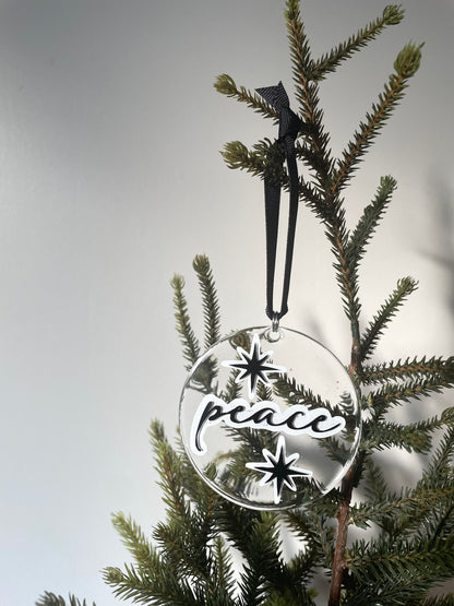 Acrylic 'Peace' Ornament