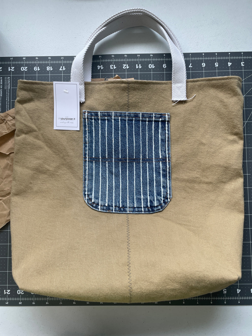 Handbag | Khaki Denim
