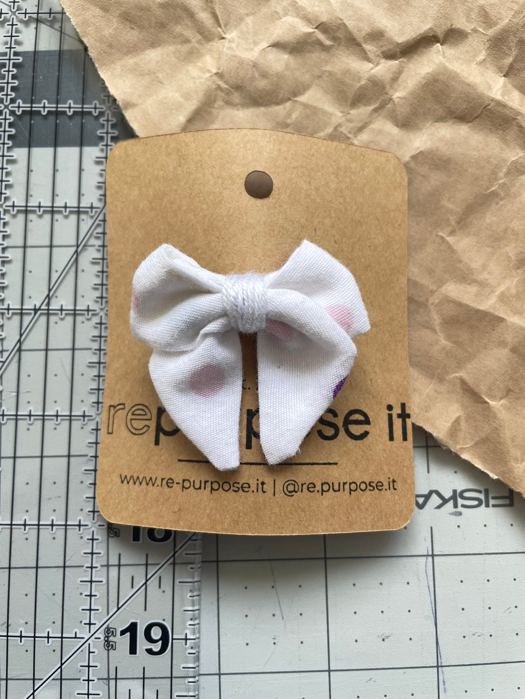 🎀 Mini Bow Hair Clip - Polka Dot