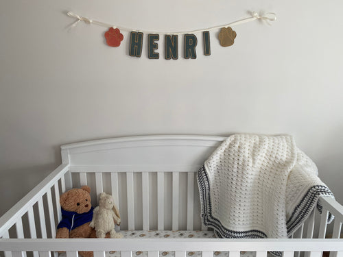 Custom Embroidered Letter Garland