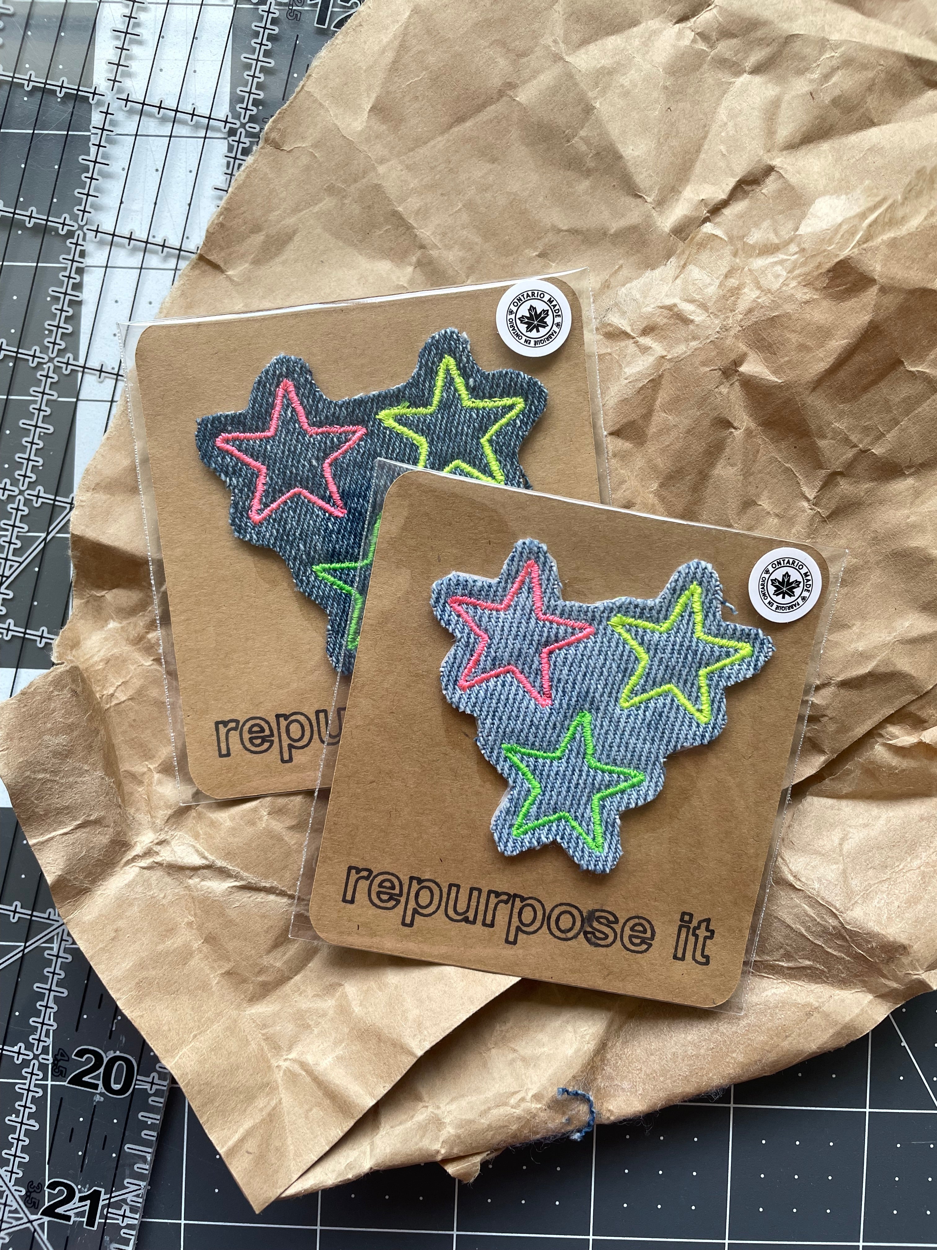 Star Trio Iron-On Patch