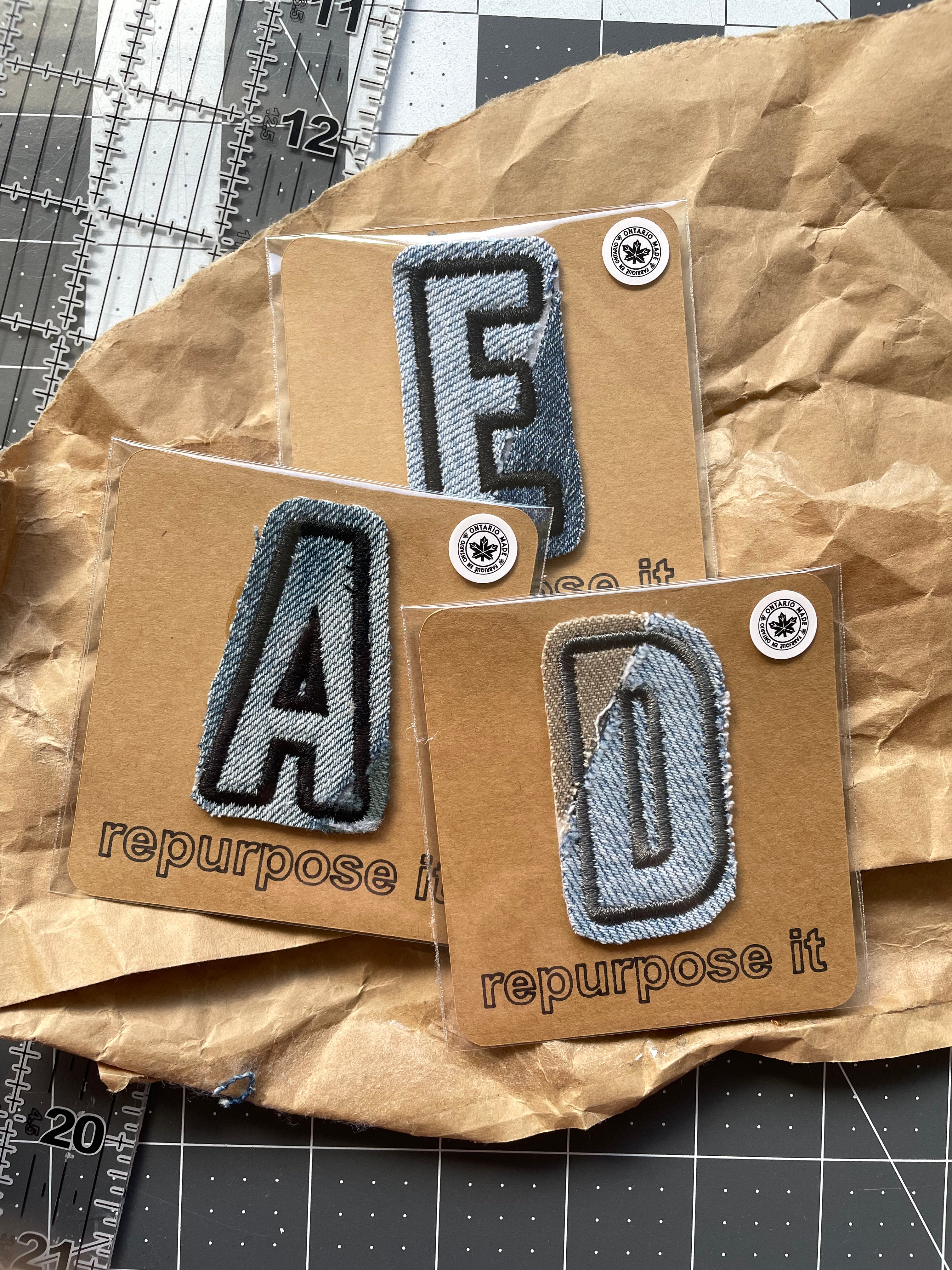 Block Letter Iron-On Patches