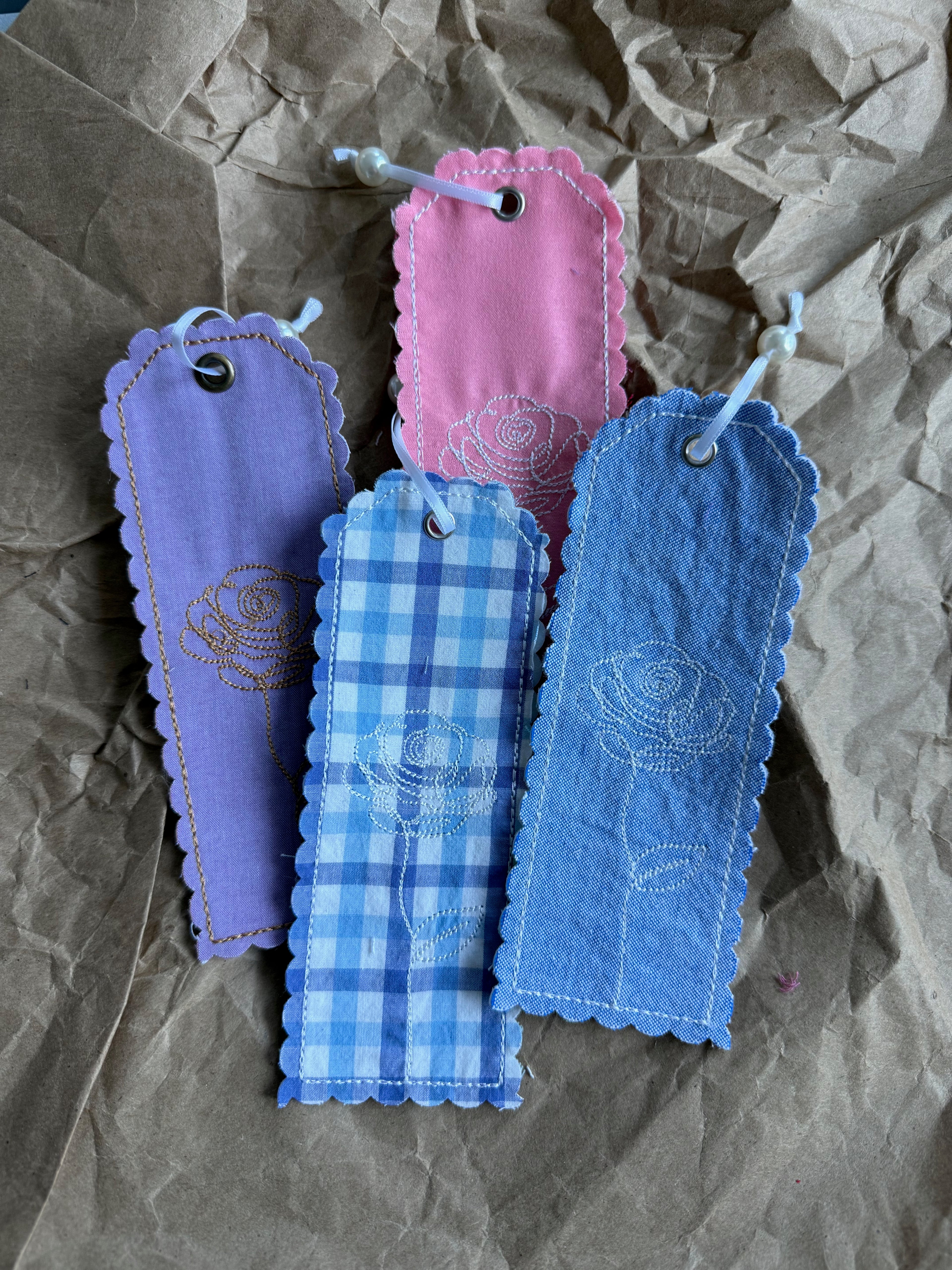 📚 Embroidered Fabric Bookmark