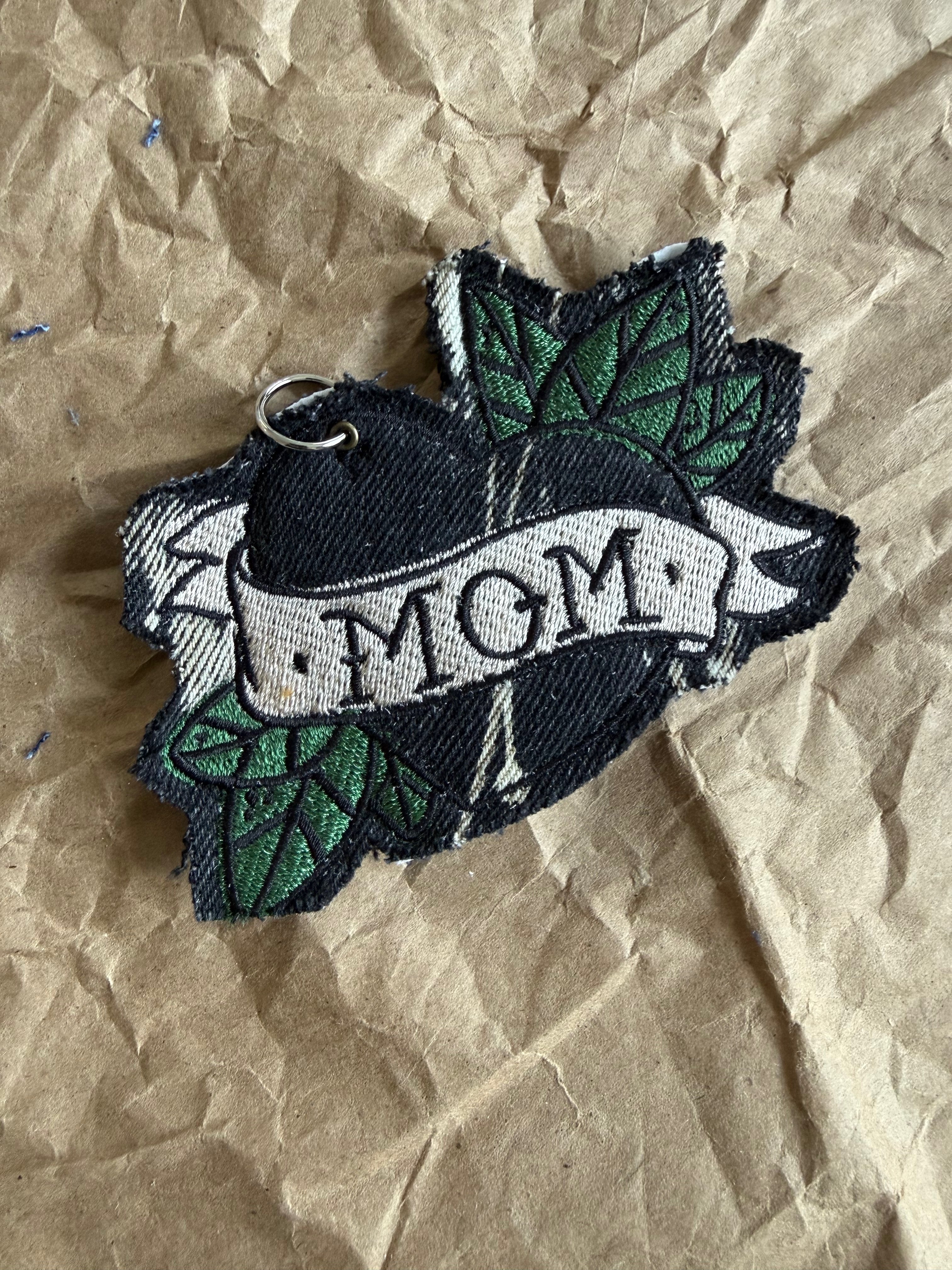 🗝️ Tattoo-Inspired Mom Embroidered Bag Charm