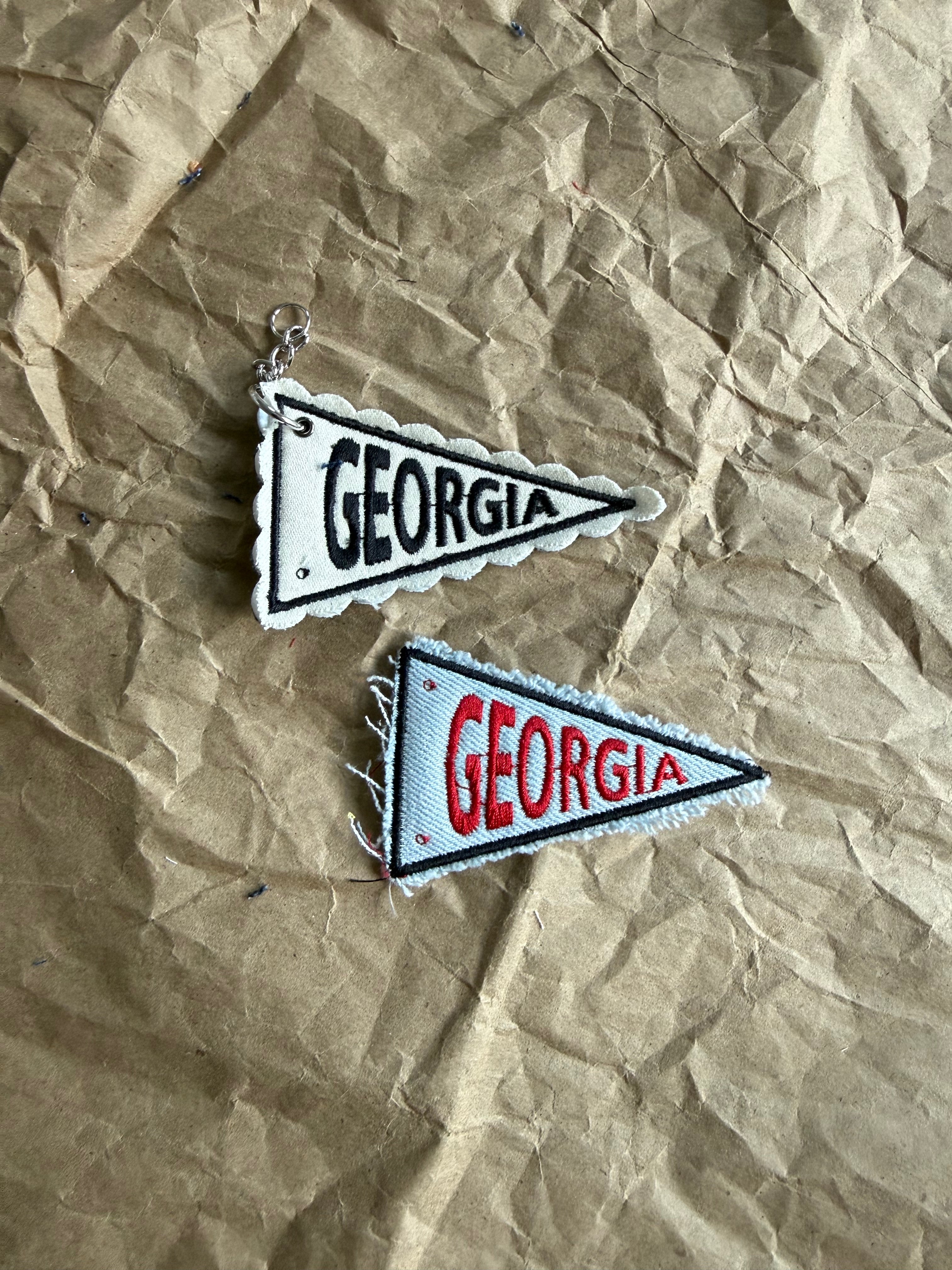 🗝️ Georgia Embroidered Pennant Bag Charm