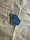 🗝️ Georgia State Outline Embroidered Bag Charm