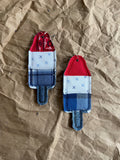 🗝️ Bomb Pop Embroidered Bag Charm
